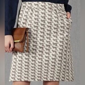 Boden Driftwood Doves Pique Mini Skirt - NWOT - Size 10